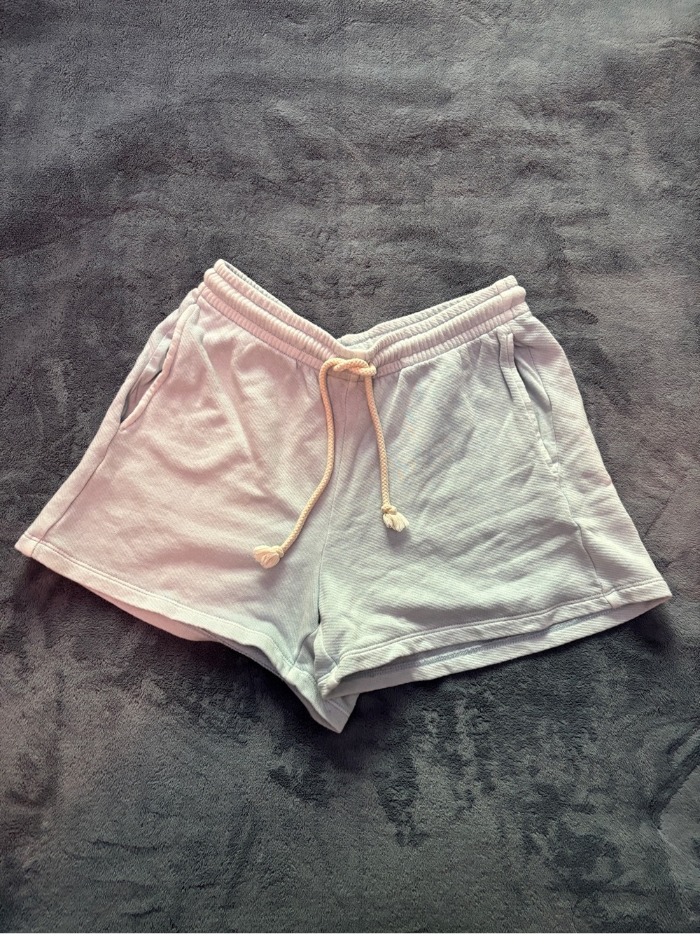 Women’s Light Blue Drawstring Lounge Shorts